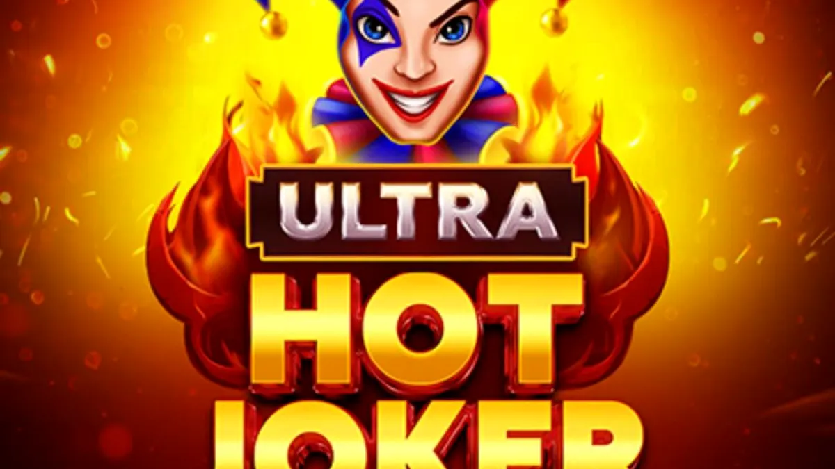Tampilan visual slot Ultra Hot Joker dengan simbol buah dan karakter Joker yang berapi-api